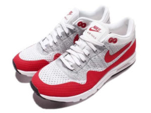 Кроссовки Nike Air Max 87 белые с красным мужские - фото сверху