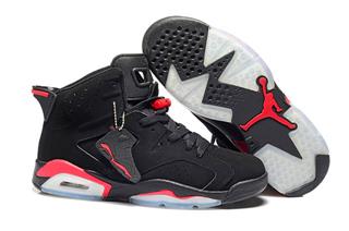 Nike Air Jordan 6 черные с красным (40-44)