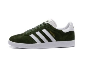 Adidas Gazelle Suede темно-зеленые с белым (40-44)