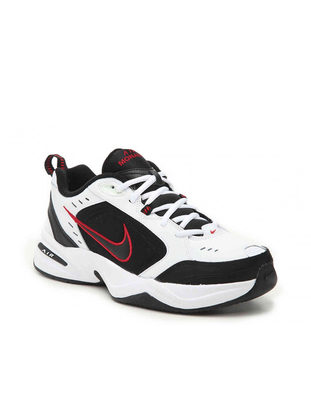 Nike Air Monarch черно-белые с красным кожаные мужские-женские (35-44) —  купить в Сочи в дисконт интернет-магазине StreetFoot.ru