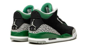 Nike Air Jordan 3 Pine Green черно-серые с зеленым нубук мужские (40-44)