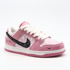 Nike SB Dunk Low x Dior Pink розовые замшевые женские (35-39)